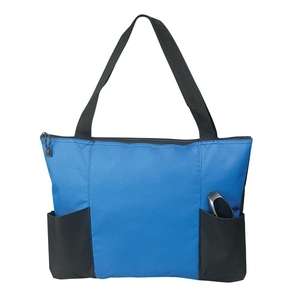Custom Promotional Double Pocket Zippered Tote Bag
