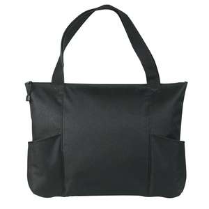 Double Pocket Zippered Tote Bag