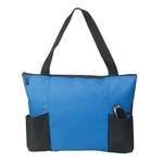 Promotional Tote Bags - Double Pocket Zippered Tote Bag