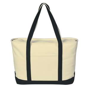 Large Heavy Cotton Canvas Boat Tote 