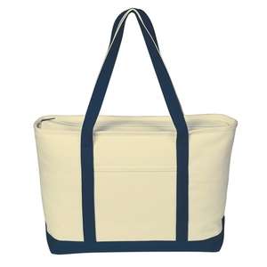 Large Heavy Cotton Canvas Boat Tote 