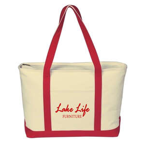 Large Heavy Cotton Canvas Boat Tote 
