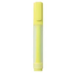 Rectangular Highlighter with Frosted Barrel and Yellow Chisel Tip