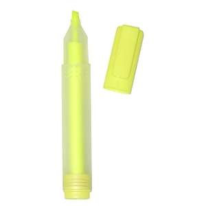 Rectangular Highlighter with Frosted Barrel and Yellow Chisel Tip