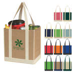 Imprinted Tote Bags - Non-Woven Two-Tone Shopper Tote Bag