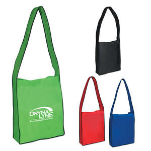Custom Promotional Non-Woven Messenger Tote with Velcro Closure