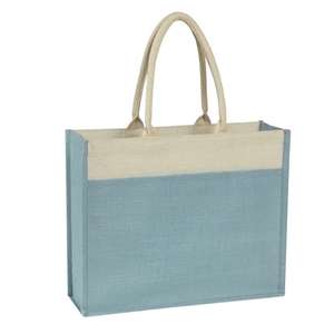Jute Tote with Front Pocket 