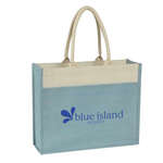 Personalized Tote Bags - Jute Tote with Front Pocket
