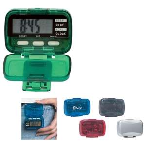 Multi-Function Pedometer with Clock - Colors