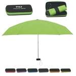 Promotional Umbrellas - 37" Arc Folding Travel Umbrella with Eva Case