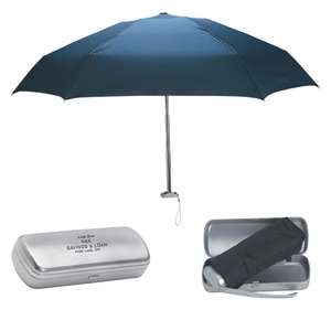 38" Arc Folding Umbrella with Contemporary Design Case 