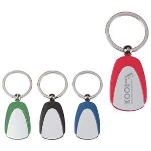 Tear Drop Metal Key Tag