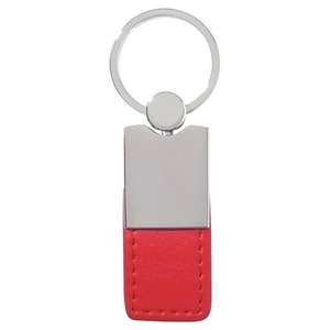 Custom Promotional Metal/Simulated Leather Key Tag