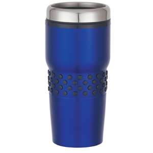 16 Oz Stainless Steel Tumbler with Dotted Rubber Grip
