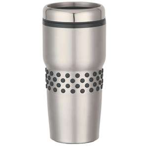 16 Oz Stainless Steel Tumbler with Dotted Rubber Grip