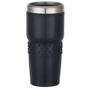 16 Oz Stainless Steel Tumbler with Dotted Rubber Grip