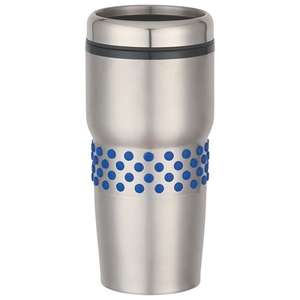 16 Oz Stainless Steel Tumbler with Dotted Rubber Grip