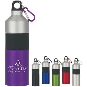 25 Oz Two-Tone Stainless Steel Bottle with Rubber Grip