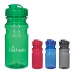 Custom Water Bottles - Poly-Clear 20 Oz Fitness Bottle with Super Sipper Lid