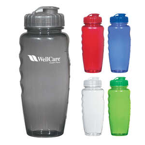 Custom Promotional Poly-Clear 30 Oz Gripper Bottle