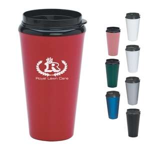Custom Promotional 16 Oz Infinity Tumbler with Plastic Sip Thru Lid