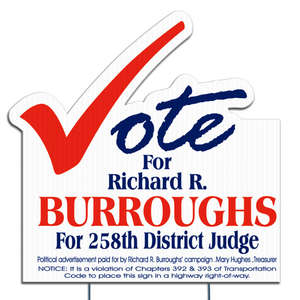 Custom Promotional Vote Custom Yard Sign 24"x24"