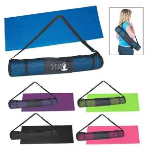 Custom Promotional PVC Yoga Mat and Carrying Case