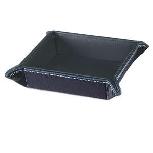 Pebbled Grain Leather Look Foldable Tray 