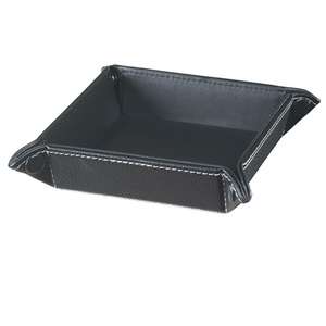 Pebbled Grain Leather Look Foldable Tray 