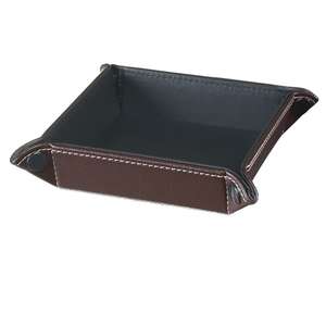 Pebbled Grain Leather Look Foldable Tray 