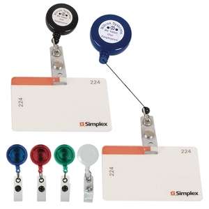 Retractable Badge Holder with Laminated Label