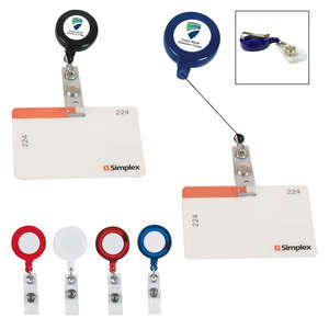 Custom Promotional Retractable Badge Holder with Laminated Label