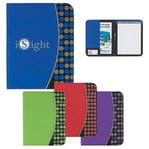 Custom Promotional Non-Woven 8-1/2" X 11" Polk-A-Dot Padfolio