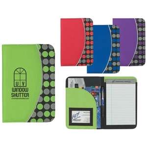 Non-Woven 5" X 7" Polk-A-Dot Padfolio 