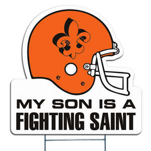 Custom Promotional Football Helmet with Nameplate Yard Sign 24"x24"