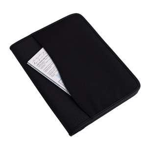 Large Microfiber Portfolio with Embossed PVC Trim