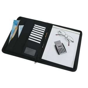 Large Microfiber Portfolio with Embossed PVC Trim