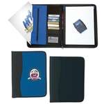 Imprinted Portfolios, Padfolios & Writing Pads - Large Microfiber Portfolio with Embossed PVC Trim