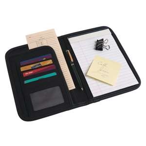 Small Microfiber Portfolio with Embossed PVC Trim