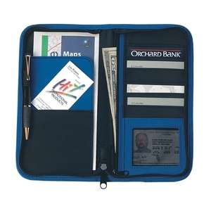 Microfiber Travel Wallet with Embossed PVC Trim