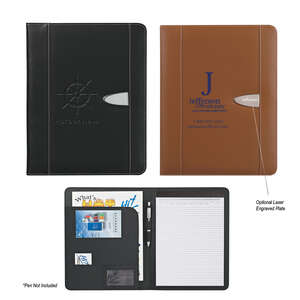 Custom Promotional Eclipse Bonded Leather 8-1/2" X 11" Portfolio