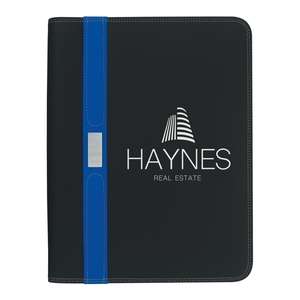 Custom Promotional Contemporary 8-1/2" X 11" Zippered Portfolio