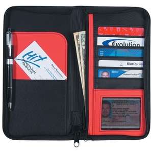 Contemporary Travel Wallet with Zipper