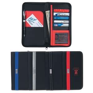 Custom Promotional Contemporary Travel Wallet with Zipper
