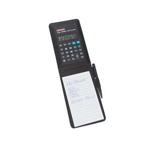 Leather Look Notebook with Calculator and Pen 