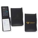Wholesale Calculators - Leather Look Notebook with Calculator and Pen