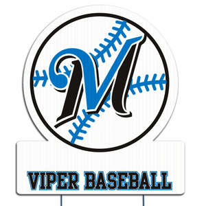 Custom Promotional Round with Nameplate Yard Sign 23"x20-1/2"