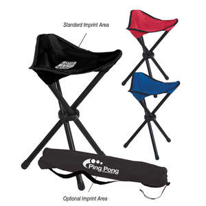 Custom Promotional Folding Tripod Stool with Carrying Bag