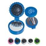 Wholesale Travel & Personal Care Items - 3 in 1 Brush/Mirror/Manicure Set - Colors