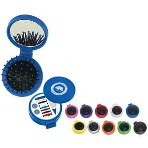 3 in 1 Brush/Mirror/Sewing Kit - Colors 
